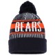 Chicago Bears New Era Navy Striped  Cuffed Knit Hat with Pom