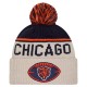 Chicago Bears New Era Stone NFL Sideline Historic Cuffed Knit Hat with Pom