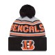Cincinnati Bengals  New Era Black  Main Cuffed Knit Hat with Pom