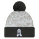 Cincinnati Bengals  New Era White-Graphite 2024 Salute To Service Digital Camo Cuffed Knit Hat with Pom