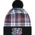 Cincinnati Bengals New Era Black 2024 NFL Crucial Catch Cuffed Knit Hat with Pom