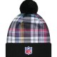 Cincinnati Bengals New Era Black 2024 NFL Crucial Catch Cuffed Knit Hat with Pom