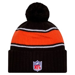 Cincinnati Bengals New Era Black 2024 Sideline Cuffed Knit Hat with Pom