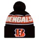 Cincinnati Bengals New Era Black 2024 Sideline Cuffed Knit Hat with Pom