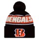 Cincinnati Bengals New Era Black 2024 Sideline Sport Cuffed Knit Hat with Pom