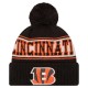 Cincinnati Bengals New Era Black Retro Cuffed Knit Hat with Pom