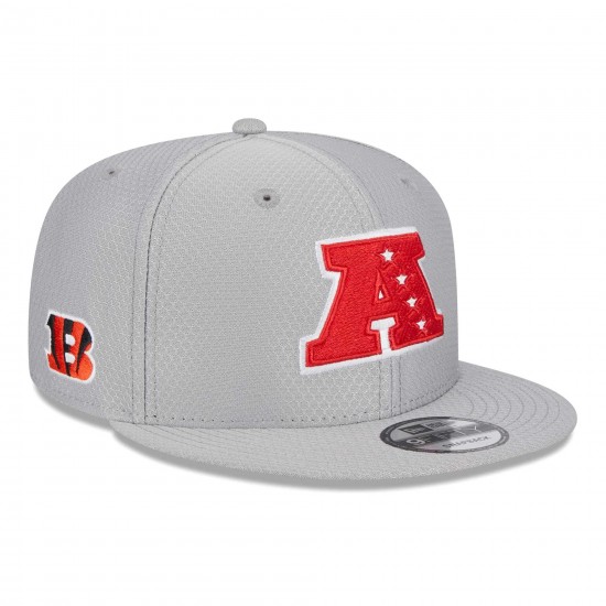 Cincinnati Bengals New Era Gray 2024 Pro Bowl Adjustable Snapback Hat