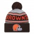 Cleveland Browns  New Era Brown  Main Cuffed Knit Hat with Pom