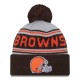 Cleveland Browns  New Era Brown  Main Cuffed Knit Hat with Pom