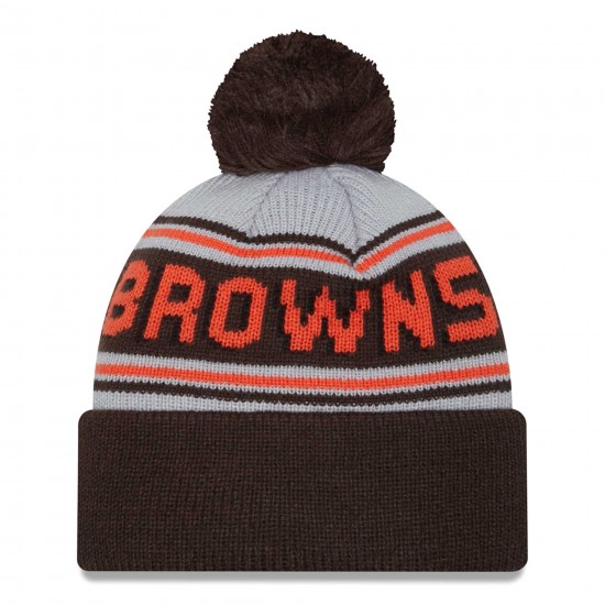 Cleveland Browns  New Era Brown  Main Cuffed Knit Hat with Pom