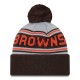 Cleveland Browns  New Era Brown  Main Cuffed Knit Hat with Pom