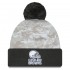 Cleveland Browns  New Era White-Graphite 2024 Salute To Service Digital Camo Cuffed Knit Hat with Pom