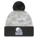Cleveland Browns  New Era White-Graphite 2024 Salute To Service Digital Camo Cuffed Knit Hat with Pom