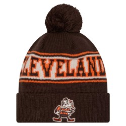 Cleveland Browns New Era Brown Retro Cuffed Knit Hat with Pom