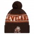 Cleveland Browns New Era Brown Retro Cuffed Knit Hat with Pom