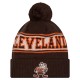 Cleveland Browns New Era Brown Retro Cuffed Knit Hat with Pom