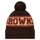Cleveland Browns New Era Brown Retro Cuffed Knit Hat with Pom