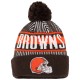 Cleveland Browns New Era Brown Striped  Cuffed Knit Hat with Pom