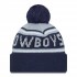 Dallas Cowboys  New Era Navy  Main Cuffed Knit Hat with Pom