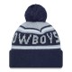 Dallas Cowboys  New Era Navy  Main Cuffed Knit Hat with Pom