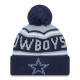 Dallas Cowboys  New Era Navy  Main Cuffed Knit Hat with Pom