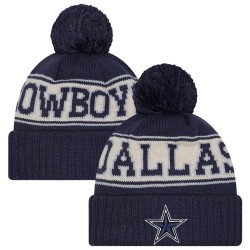 Dallas Cowboys  New Era Navy Retro Cuffed Knit Hat with Pom