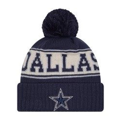 Dallas Cowboys  New Era Navy Retro Cuffed Knit Hat with Pom