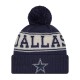 Dallas Cowboys  New Era Navy Retro Cuffed Knit Hat with Pom