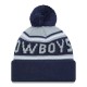 Dallas Cowboys  New Era Navy Retro Joe Main Cuffed Knit Hat with Pom