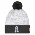 Dallas Cowboys  New Era White-Graphite 2024 Salute To Service Digital Camo Cuffed Knit Hat with Pom