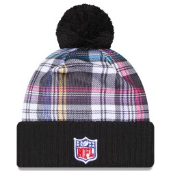 Dallas Cowboys New Era Black 2024 NFL Crucial Catch Cuffed Knit Hat with Pom