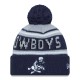 Dallas Cowboys New Era Gray-Navy Gridiron Classics Main Cuffed Knit Hat with Pom
