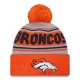 Denver Broncos  New Era Orange  Main Cuffed Knit Hat with Pom
