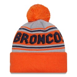 Denver Broncos  New Era Orange  Main Cuffed Knit Hat with Pom
