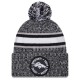 Denver Broncos New Era Heather Black 2023 Inspire Change Cuffed Knit Hat With Pom