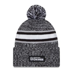 Denver Broncos New Era Heather Black 2023 Inspire Change Cuffed Knit Hat With Pom