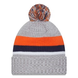 Denver Broncos New Era Heather Gray Cuffed Knit Hat with Pom