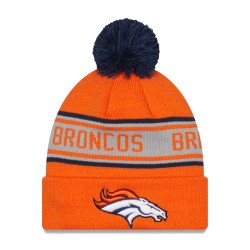 Denver Broncos New Era Orange  Repeat Cuffed Knit Hat with Pom