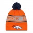 Denver Broncos New Era Orange  Repeat Cuffed Knit Hat with Pom