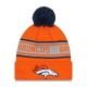 Denver Broncos New Era Orange  Repeat Cuffed Knit Hat with Pom