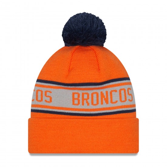 Denver Broncos New Era Orange  Repeat Cuffed Knit Hat with Pom