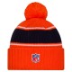 Denver Broncos New Era Orange 2024 Sideline Cuffed Knit Hat with Pom