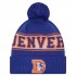 Denver Broncos New Era Royal Retro Cuffed Knit Hat with Pom