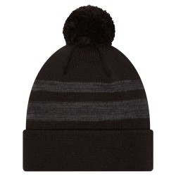 Detroit Lions New Era Black Dispatch Cuffed Knit Hat with Pom