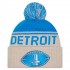 Detroit Lions New Era Stone NFL Sideline Historic Cuffed Knit Hat with Pom