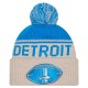 Detroit Lions New Era Stone NFL Sideline Historic Cuffed Knit Hat with Pom