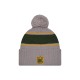 Green Bay Packers  New Era Gray 2024 Sideline Sport Cuffed Knit Hat with Pom