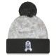 Green Bay Packers  New Era White-Graphite 2024 Salute To Service Digital Camo Cuffed Knit Hat with Pom