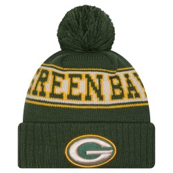 Green Bay Packers New Era Green Retro Cuffed Knit Hat with Pom