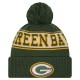 Green Bay Packers New Era Green Retro Cuffed Knit Hat with Pom